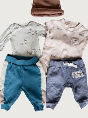 💙3 FOR $25 | Baby Boy neutral palm tree 0-3M Bundle